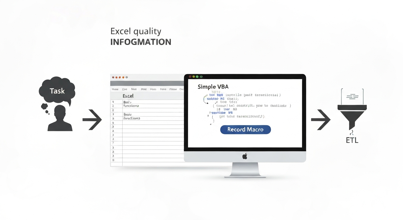 초보자를 위한 엑셀 자동화 4단계 프로세스 흐름도