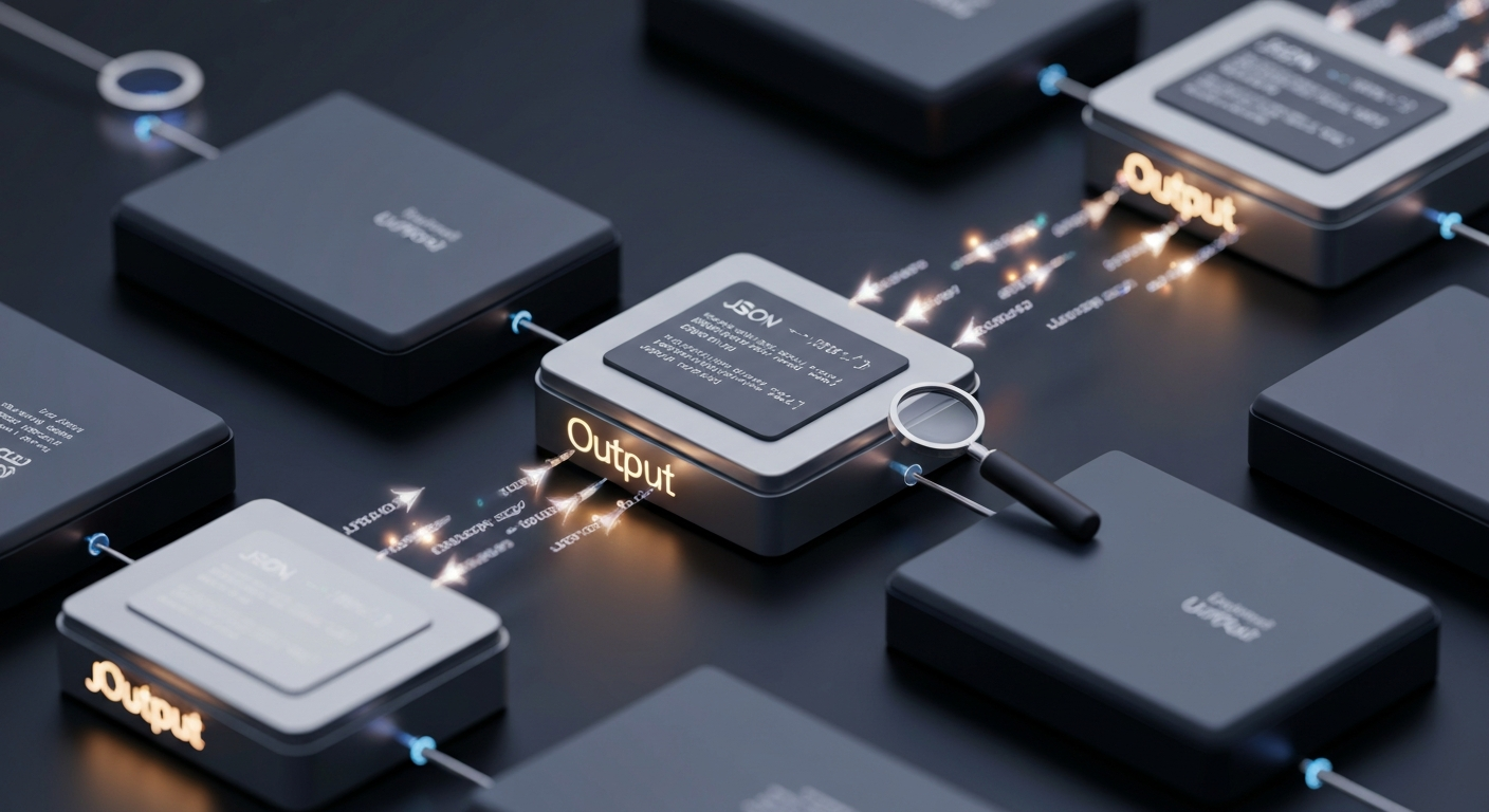 노드와 워크플로우를 통한 JSON 데이터 흐름과 디버깅 과정