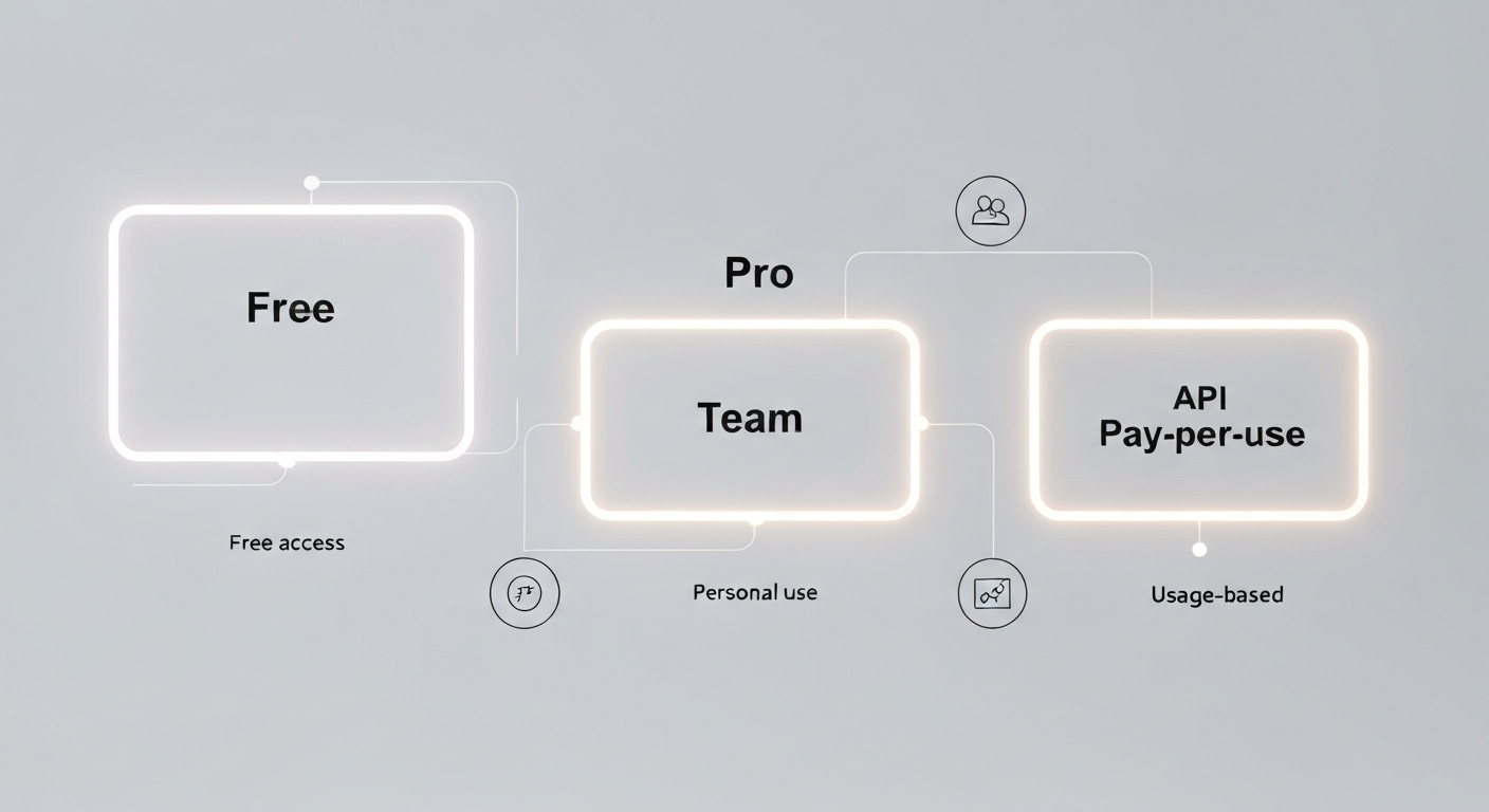 Claude Code의 다양한 요금제를 시각적으로 보여주는 인포그래픽