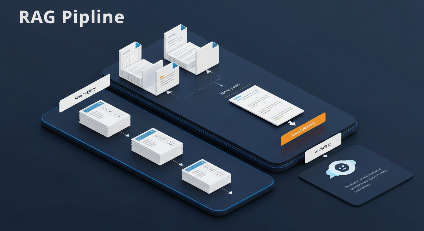 회사 문서를 기반으로 정확한 답변을 생성하는 RAG 파이프라인 흐름도